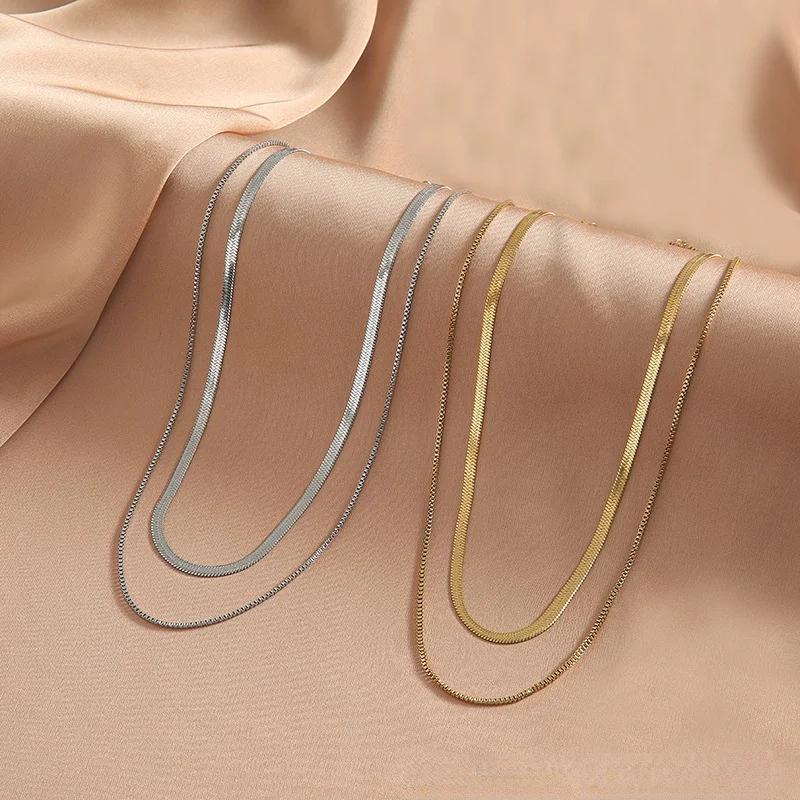 

Niche Design Titanium Steel Necklace Female Double Necklace Chain Necklace New Necklace 2020 Necklaces for Women