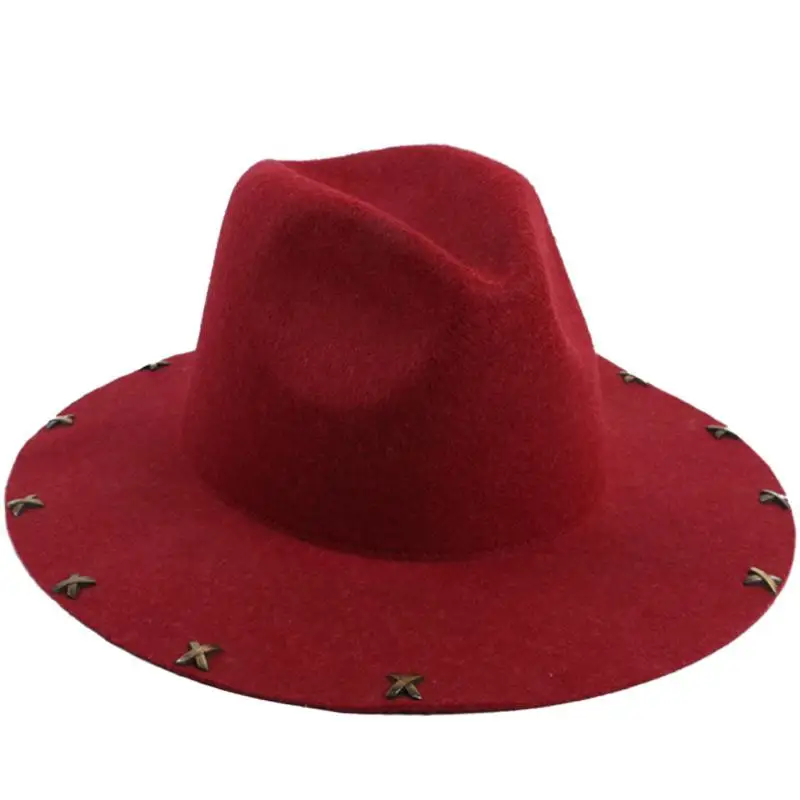 DSstyles новый стиль Персонализированная шерстяная джазовая шляпа шерстяной