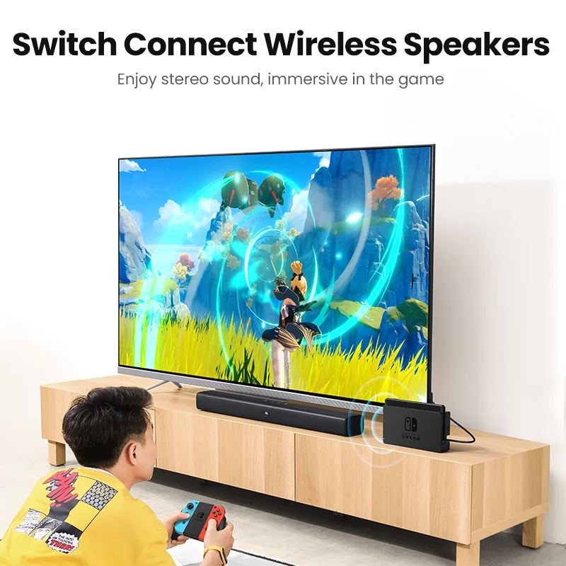 Аудиоадаптер UGREEN USB Bluetooth 5 0 для передатчика Airpods компьютера PS4 Pro Nintendo Switch