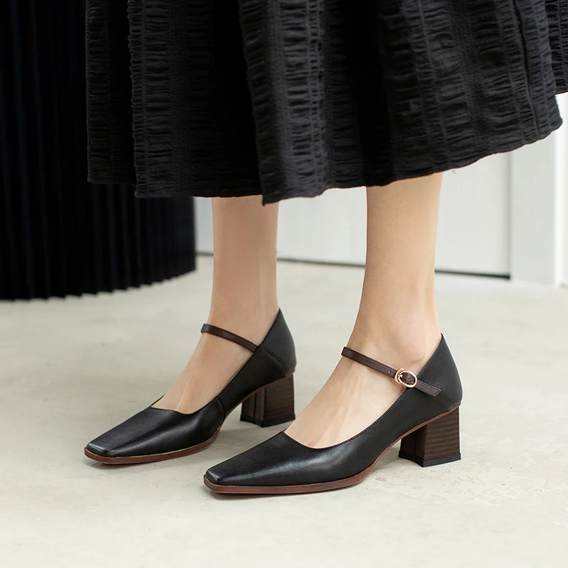 

MORAZORA 2021 New Arrival Women Pumps Genuine Leather Party Wedding Shoes Fashion High Heels Ladies Shoes Black White