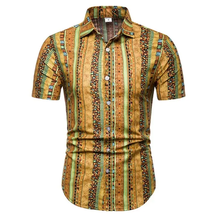 

2021 hot selling men's summer wear dashiki men african american t-shirts short sleeve african clothing