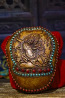 tibet buddhism tibetan silver filigree gem dzi bead vajra bodhisattva buddha statue gabala bowl exorcism faqi skull bowl