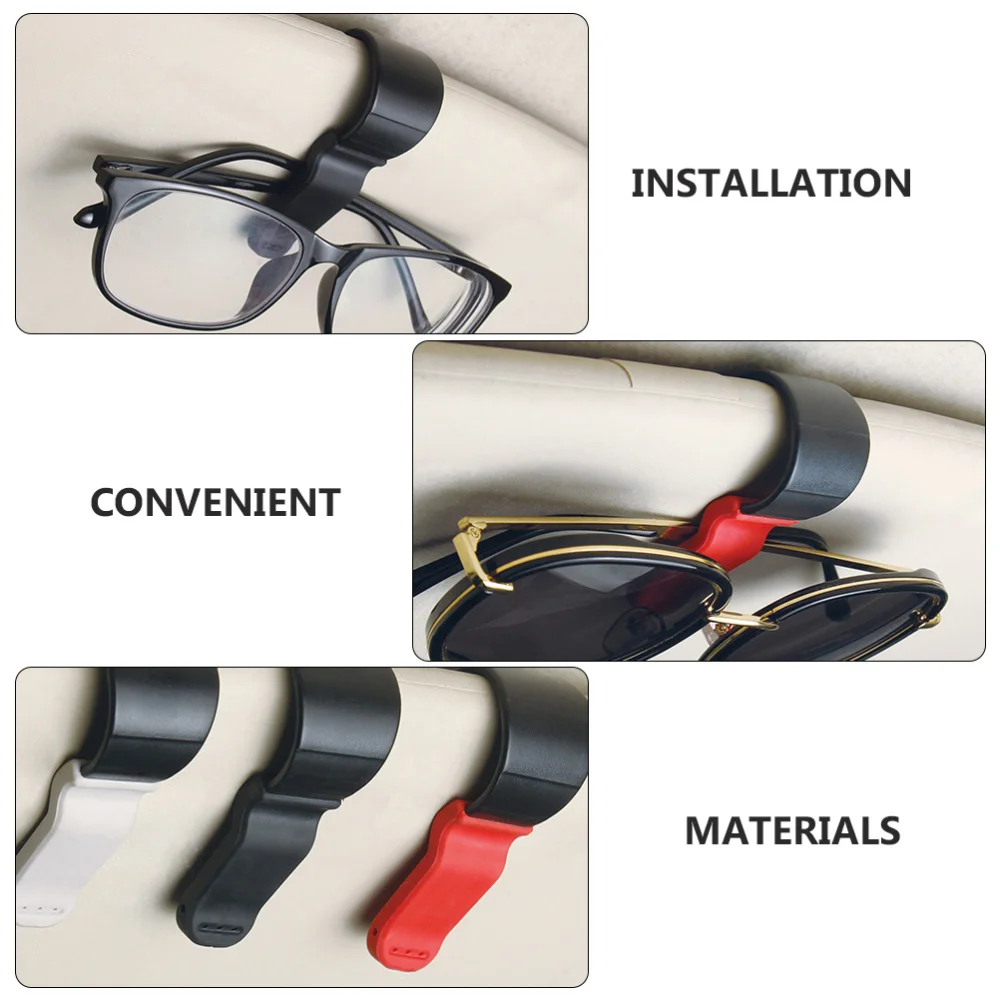 

2Pcs Car Sun Visor Glasses Holder Durable Auto Sun Visor Sunglasses Clip