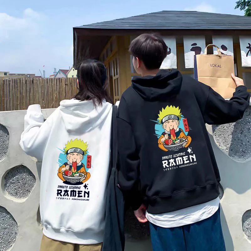 

Толстовка с капюшоном для мужчин и женщин, худи с рисунком японского аниме для пар, уличный свитер с капюшоном, Осень-зима