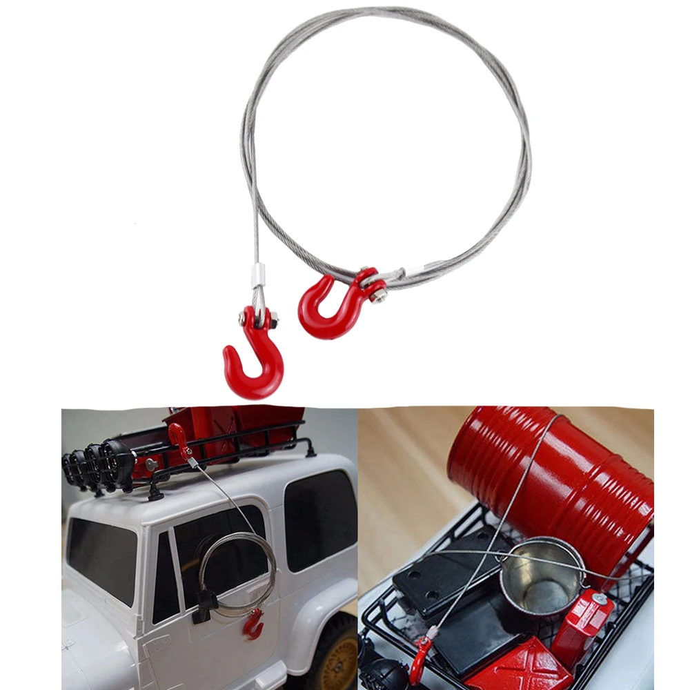 Металлический красный буксировочный трос с крючками Радиоуправляемый трейлер