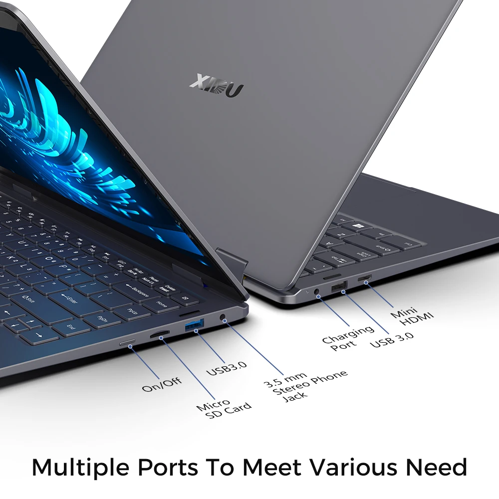 XIDU ноутбук PhilBook MAX 14 1 дюймов 360 ° Тетрадь окна 10 8GB Оперативная память 128 ГБ