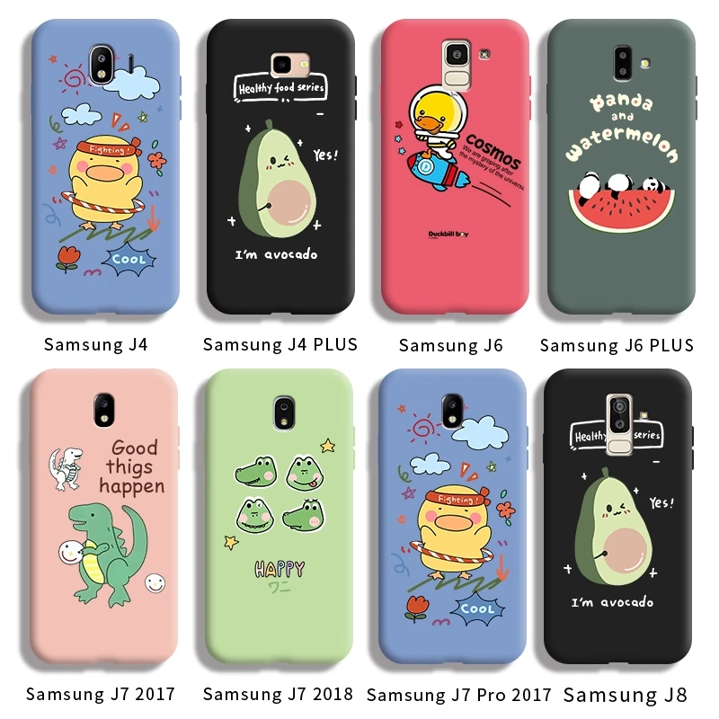 

For Samsung galaxy J4 J4 PLUS J6 J6 PLUS J7 2017 J7 2018 J7 Pro 2017 J8 casing with Cartoon animal Back Cover Shockproof case