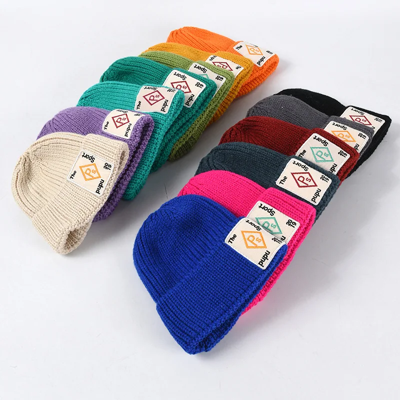 

Candy Color Knit Beanie Hat Women Men Outdoor Ski Skullies Cap Fashion Girls Boys Winter Unisex Casual Adult Hat Autumn Hat