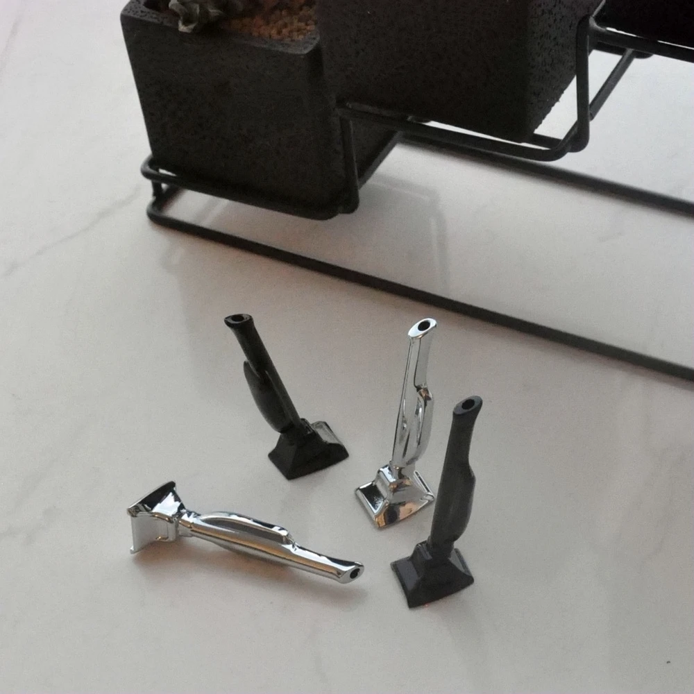 2 шт золото/серебро/черный одна трубка/двойные трубки металл/стекло нюхатель