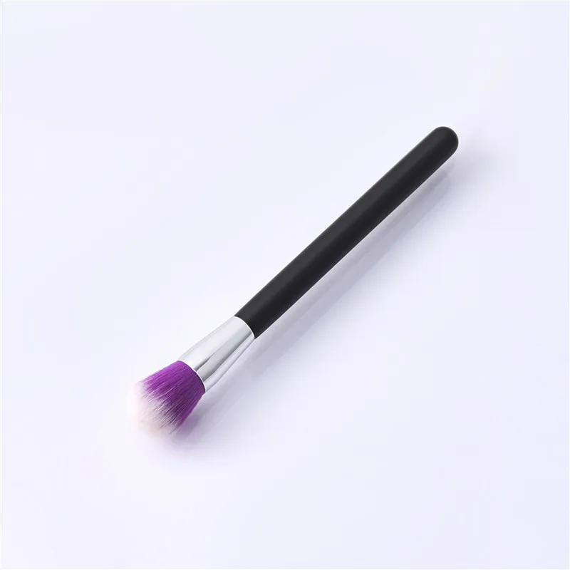 

Wholesale 6Pcs Makeup Brush Set Black Handle Purple Hair Eye Brow Brush Eyelash Brush Beauty Cosmetic Tools Easy Use