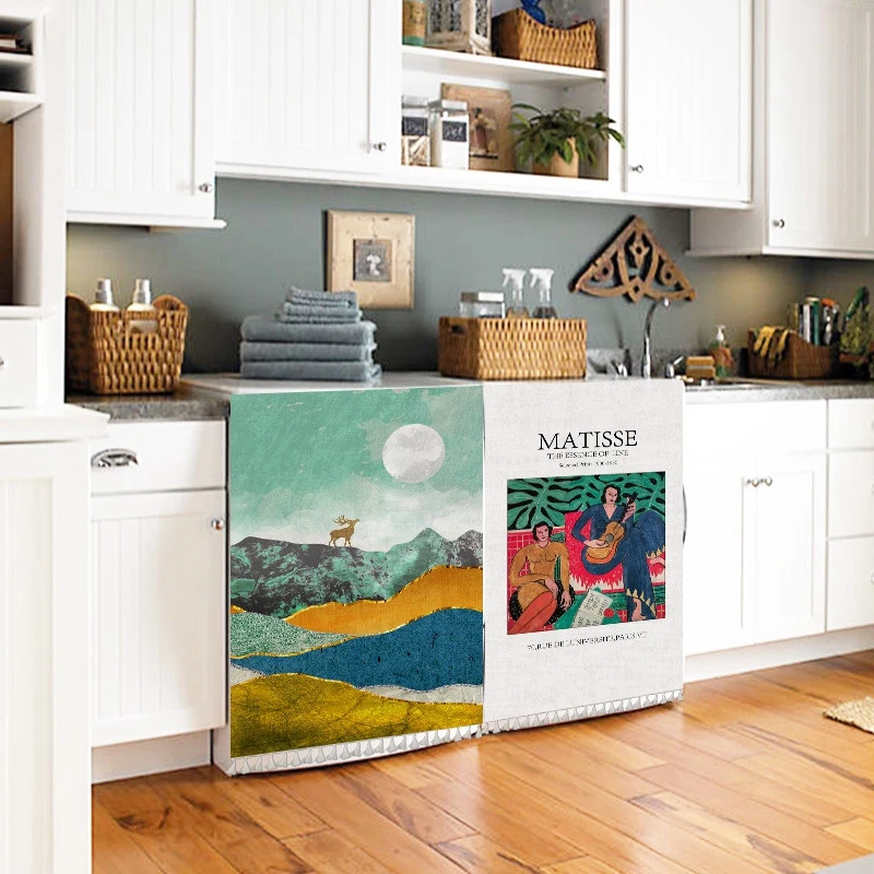 Короткая занавеска с принтом Скандинавская Пылезащитная полузанавеска простой