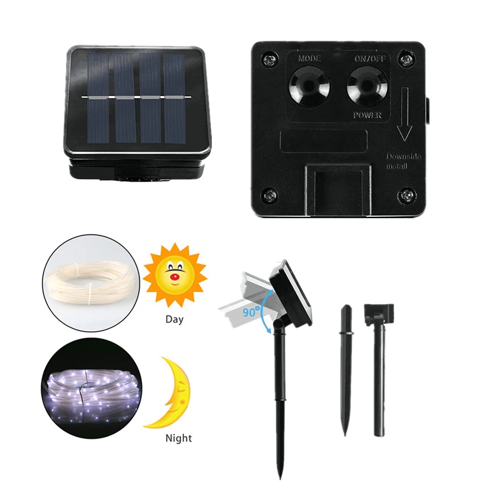 Светодиодная гирлянда на солнечной батарее неоновая лента для внутреннего и