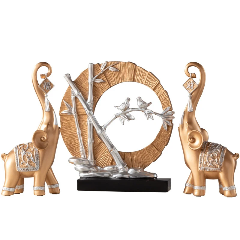 Изделия для дома творческий бамбука благоприятный украшение в виде слона