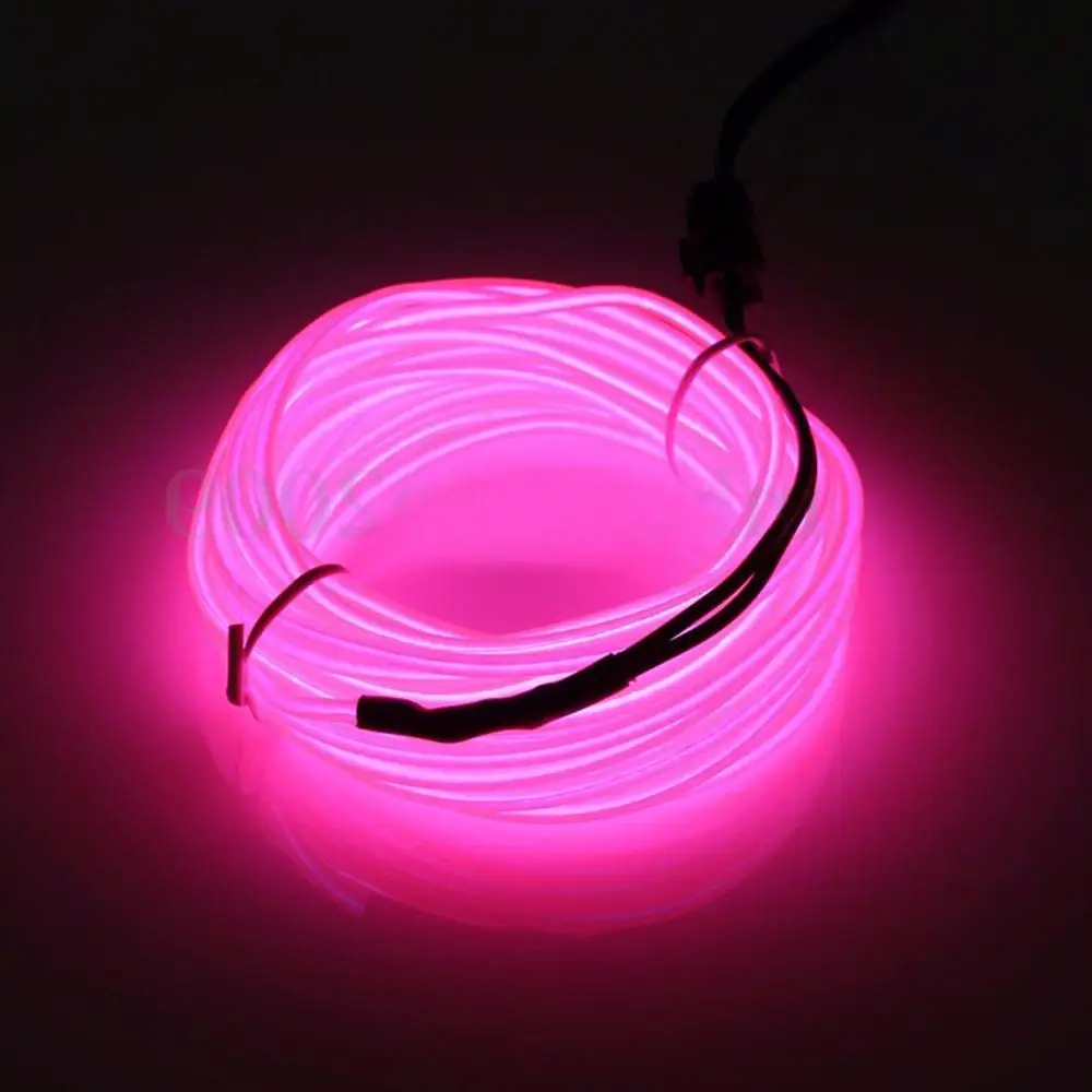 Гибкий неоновый светильник EL Wire RGB 1/2/3/5 м светодиодный DC12V гибкая трубка для