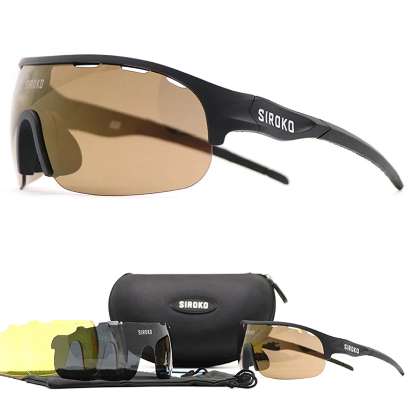 Road Bike Cycling Glasses Outdoor Sports SIROKO K3 Polarized Sunglasses MTB Eyewear UV400 Bicycle Riding Goggle with 4 Lens windproof mtb mountain bike bicycle cycling sunglasses shooting driving hiking sunscreen eyewear outdoor road riding goggle