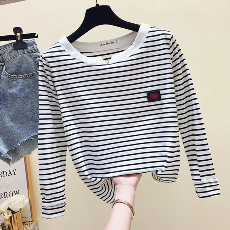 

Casual Women T-Shirt Long Sleeve Korean Style Slim Basic Cotton Tshirt Top Womens Clothing Autumn Winter T Shirt Femme