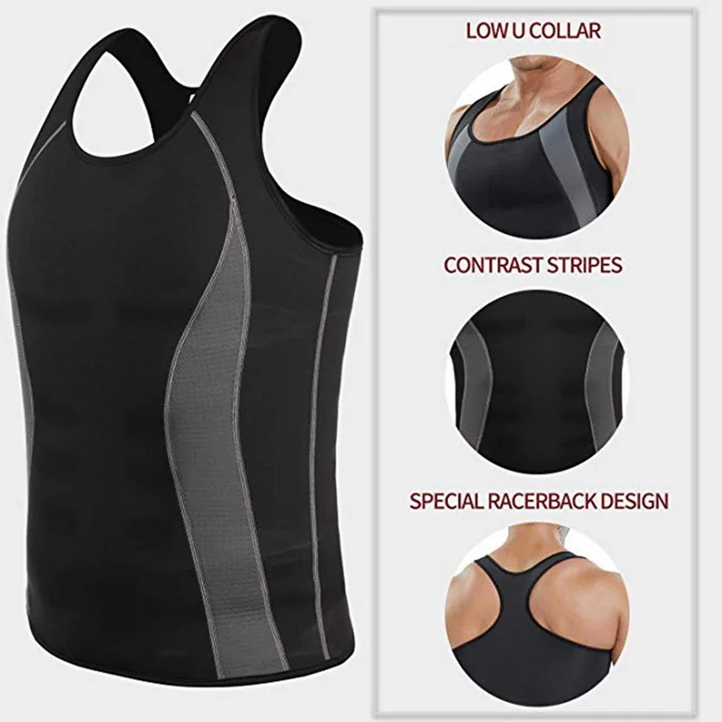 Sfit для мужчин талии тренер формирователь жилет Пот Горячая тренировки неопрена