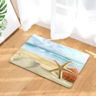 Фланелевый утолщенный коврик для входной двери, пляжный дверной коврик с узором, водопоглощающий Противоскользящий коврик для ванной, напольный коврик, коврики для улицы