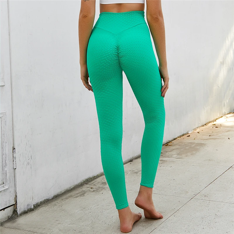 

AIIOU Grid Tights Workout Leggins Seamless Leggins Women Seamless High Waist Leggings Breathable Gym Fitness Push Up Clothing