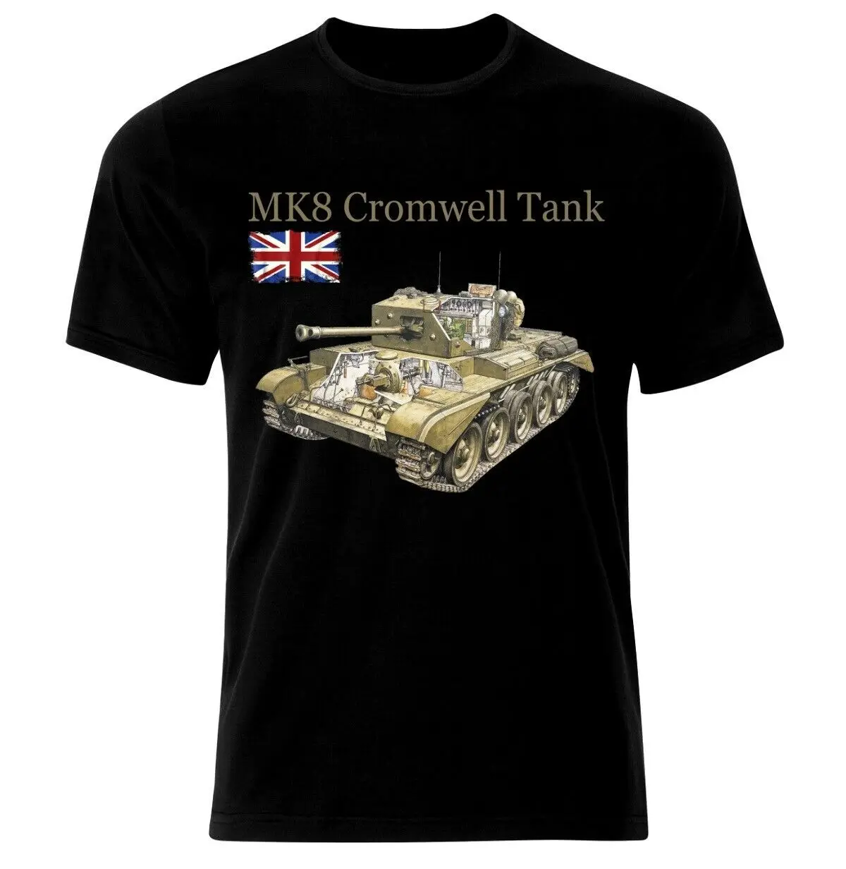 

WWII Panzer UK Army War Armoured MK 8 Cromwell Tank T-Shirt. Summer Cotton Short Sleeve O-Neck Mens T Shirt New S-3XL