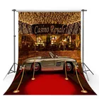 Виниловый фон для фотосъемки с изображением казино рояля, дня рождения, Золотой блестящий красный ковер, баннер для фотосъемки реквизиты-украшения