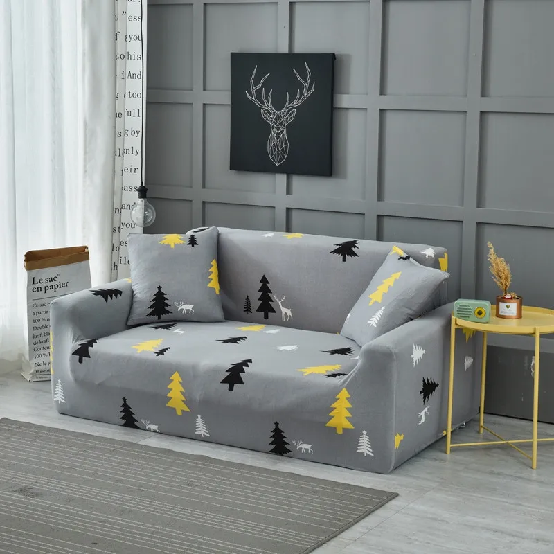 

Caravana Forest Printed Universal Sofa Cover All-Inclusive Stretch Couch Slipcovers for Single/Two/Three Seat in Living Room