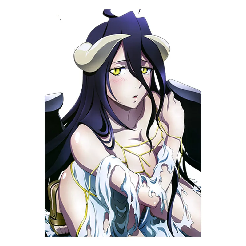 

3D Car Stickers Overlord Anime Albedo Vinyl Bumper Trunk Laptop Rear Windshield Decal Window Wiper Decal Accessories PVC13x9cm