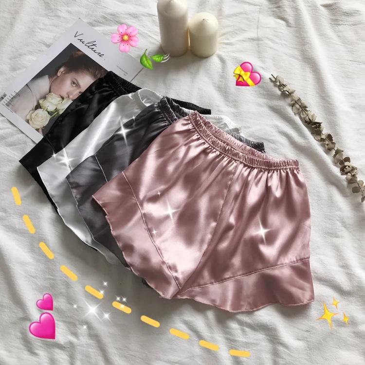 2020 летние новые молодежные Популярные тонкие шорты с имитацией сатина модные