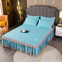 lace bed skirt one piece skirt bedspread non slip european style bed apron cover bed sheet bed cover bed skirt bed skirt bedding