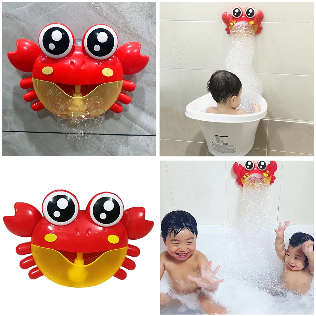 

2x Bubble Machine, Bubble Maker Automatic Bubble Blower Battery Operated Musical Crab Bath Bubble Toys for Kids/Baby/Boys/Girls