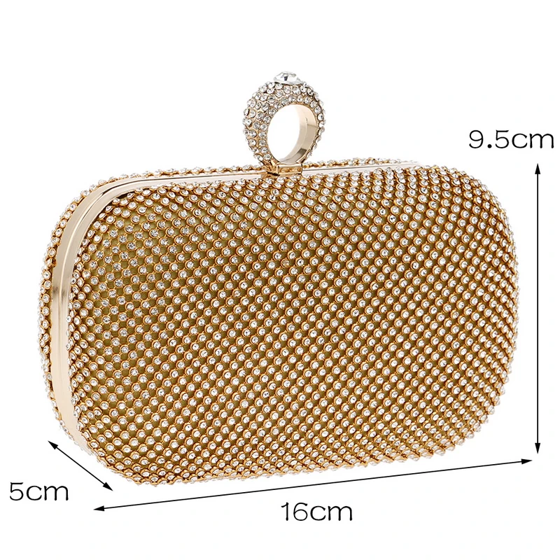 Diamond Evening Day Clutches Bags Bling Chain Shoulder Bag Women's Handbags Wallets Purse for Wedding Party Dinner Date | Багаж и