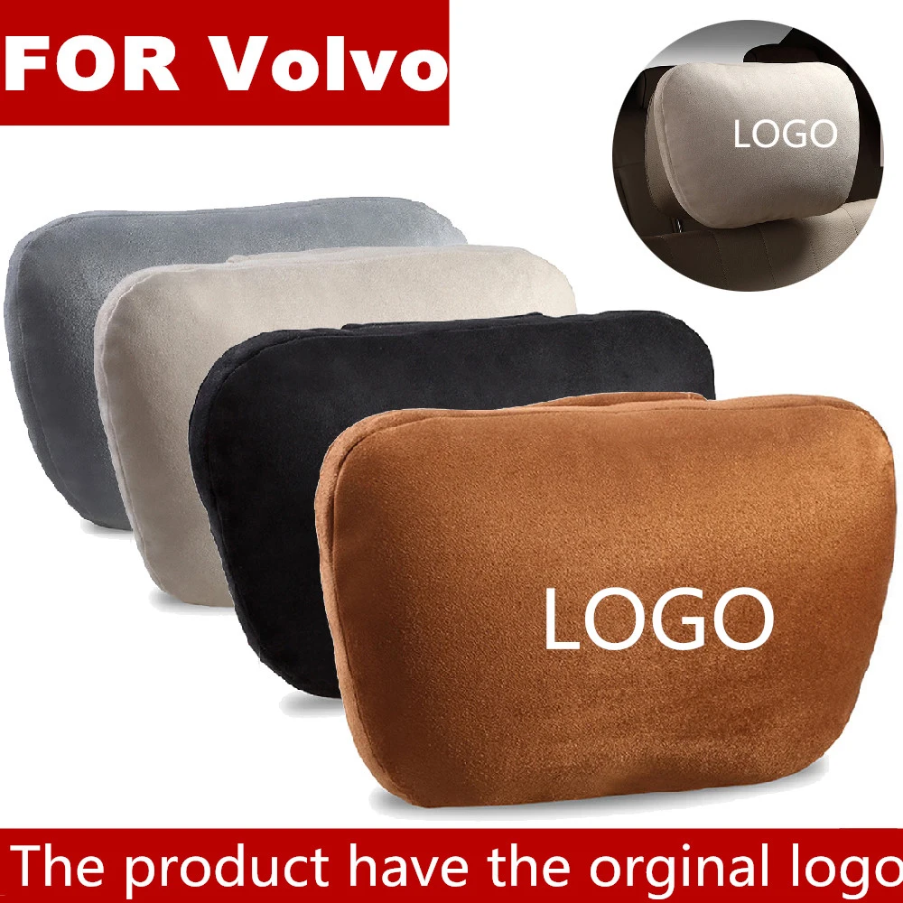 Супер мягкий замшевый чехол для подголовника автомобиля подушка шеи сиденья Volvo