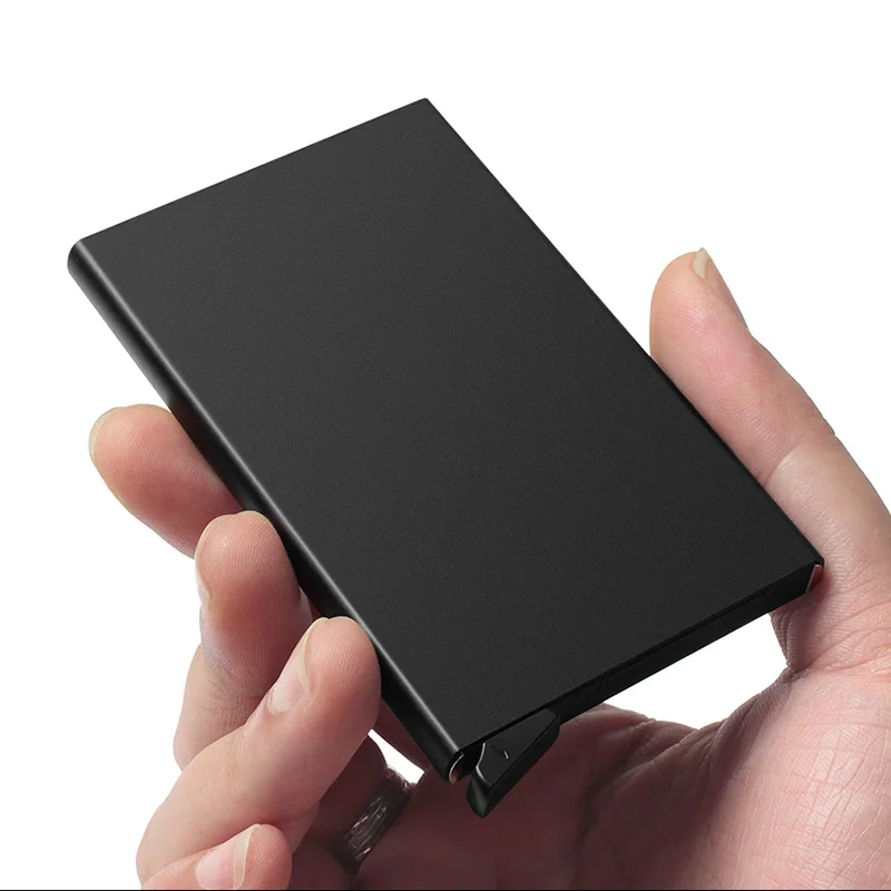 Портативный Автоматический алюминиевый чехол-кошелек с идентификационными