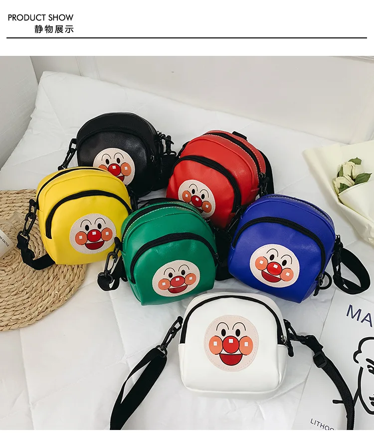 Детский рюкзак Anpanman для девочек и мальчиков; милые сумки-мессенджеры для маленьких принцесс; сумка на плечо с рисунком монетки; рюкзак из искусственной кожи; подарок для девочек