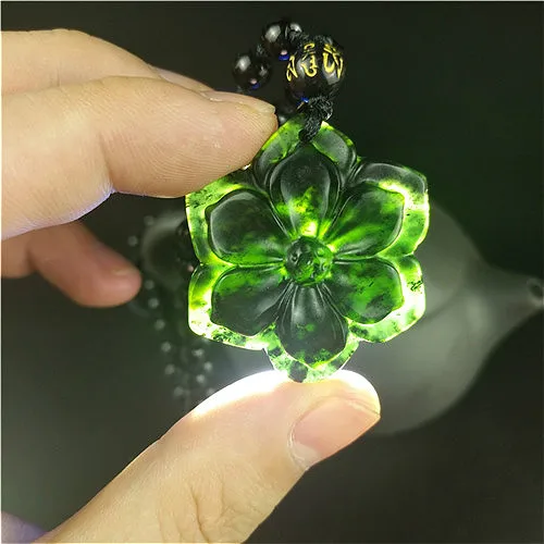 Сертифицированное китайское ожерелье с шестигранным цветком из натурального