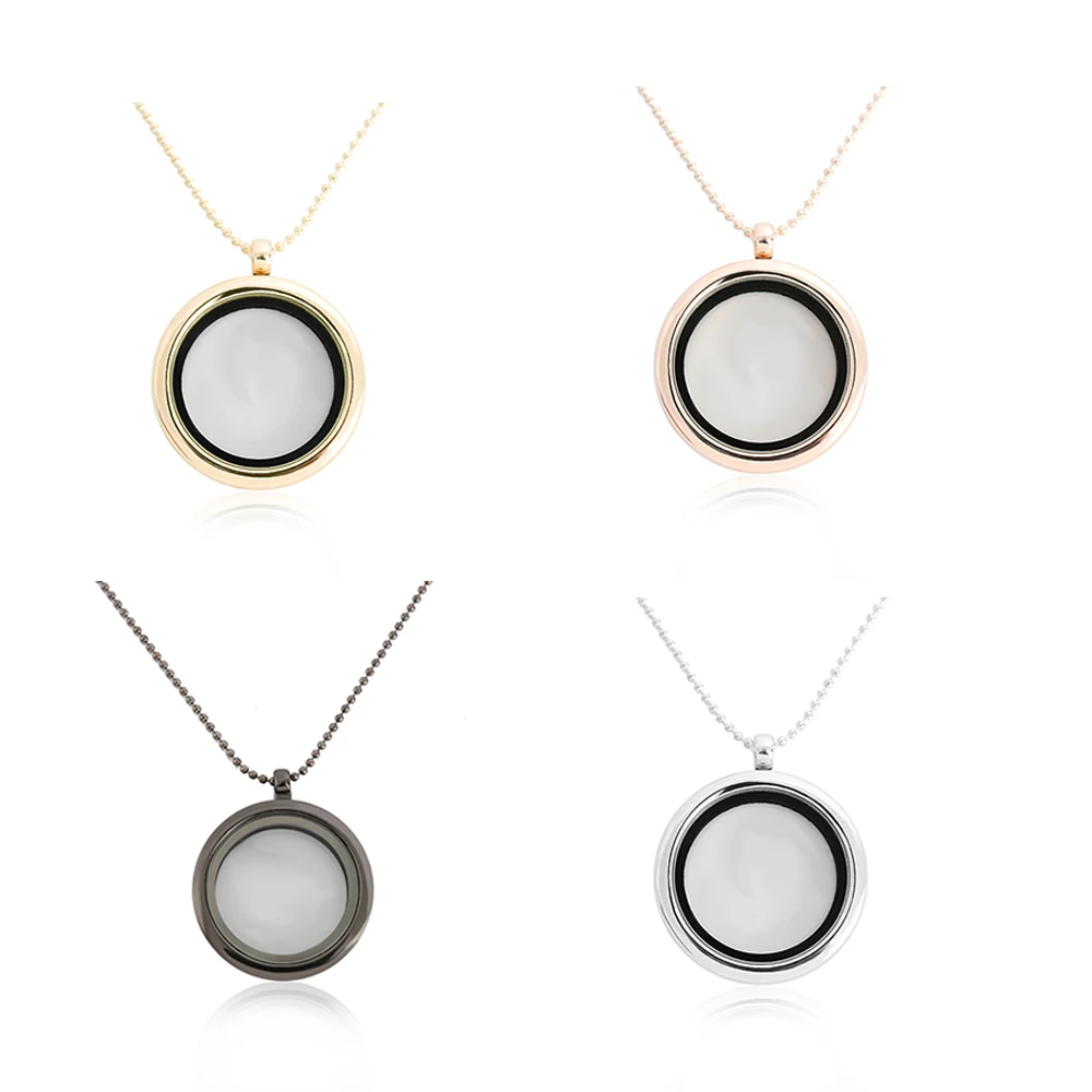 Открытие круглое ожерелье ювелирные изделия Плавающие жизни памяти подвесной