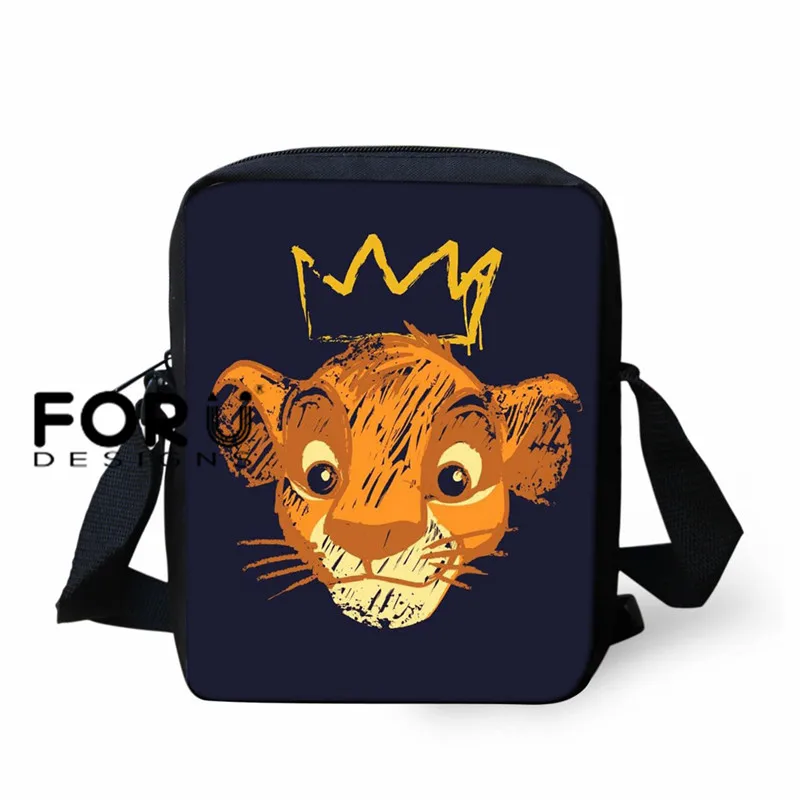 L5445E FORUDESIGNS/Школьный рюкзак с принтом «Король Лев» для мальчиков, повседневный мужской рюкзак для подростков, винтажная сумка с рисунком, 16 дюймов, Детская сумка - Цвет: L5445E