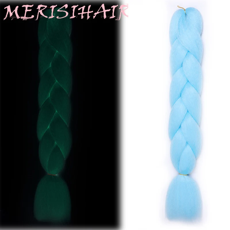 MERISIHAIR, 24 дюйма, огромные косички, длинные, Омбре, Джамбо, синтетические плетеные волосы, вязанные крючком, блонд, розовый, синий, серый, волосы для наращивания, африканские