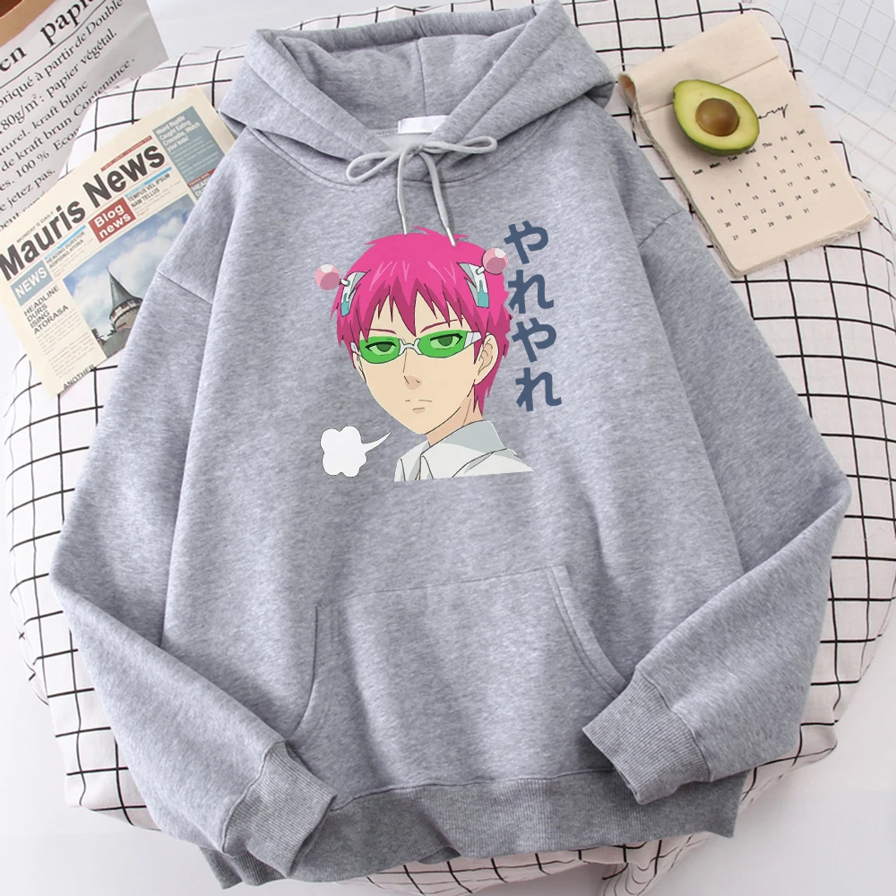 

Толстовка мужская зимняя оверсайз с принтом в розовых волосах