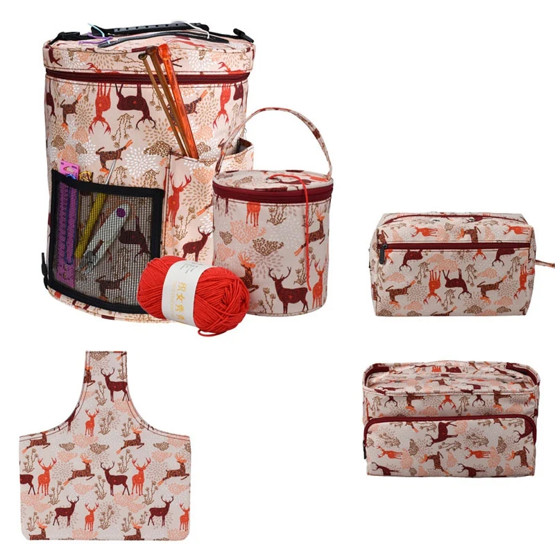 Empty Knitting Bag Yarn Storage Crochet for Hook and Needle Sewing Tools Accessories Mom |