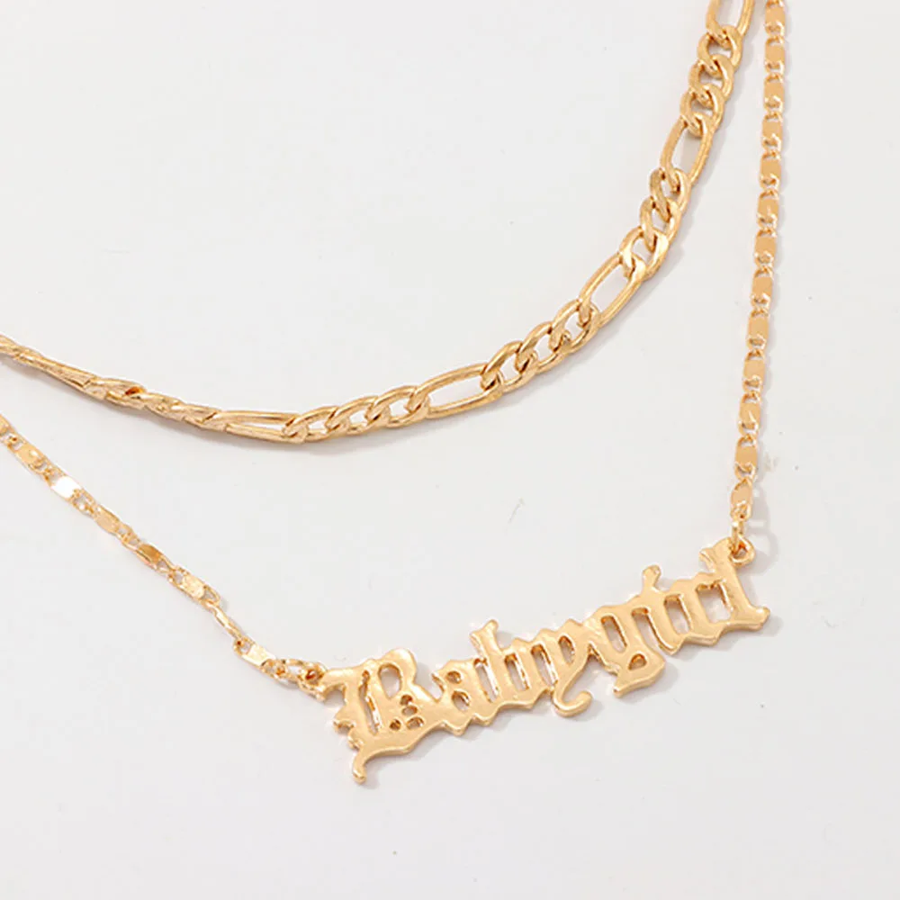 

Gold Initial Letter Necklace For Women Stainless Steel Baby Babygirl Choker Alphabet Pendant Necklace Jewelry Gifts 4.8