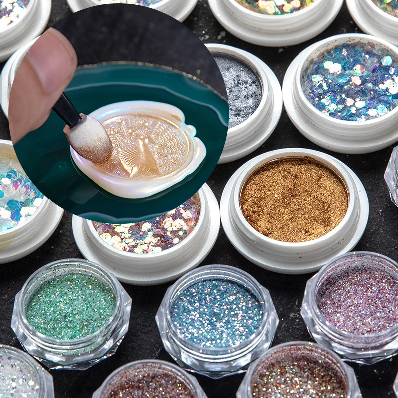 8 Colors Wax Seal Stamp Gold Powder Cream Glitter Pearl Color Aurora Retro Scrapbooking for Envelope Wedding Invitation Diy | Дом и сад