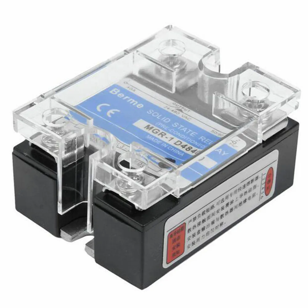 Однофазное твердотельное реле SSR с 24-480 В переменного тока на 3-32 постоянного для