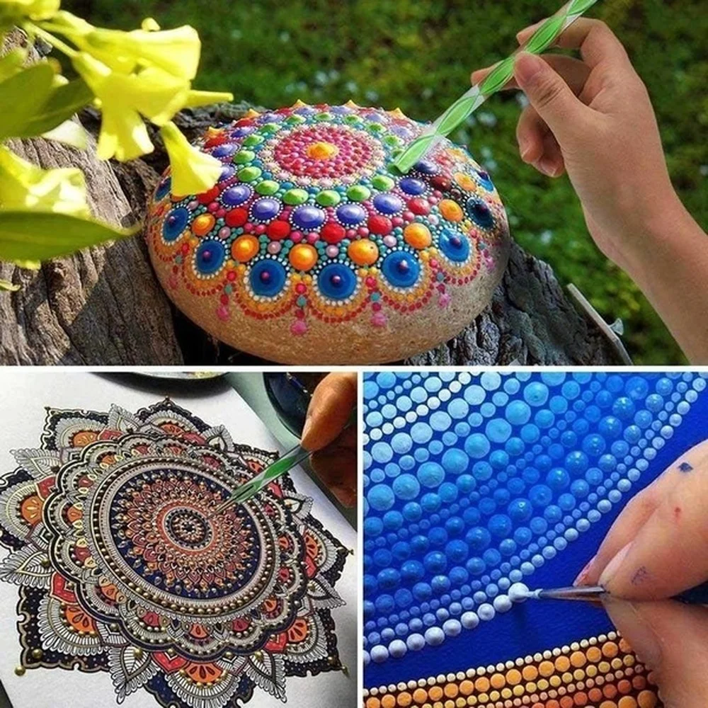 Трафареты мандалы шаблоны для рисования в горошек инструменты DIY камни каменные