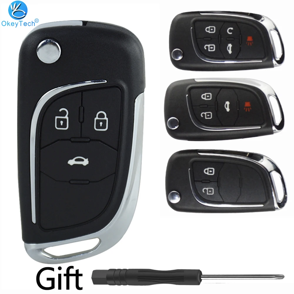 Корпус дистанционного ключа OkeyTech для Chevrolet Lova/Aveo/Cruze кнопки 2/3/4/5 Opel Vauxhall Insignia Astra