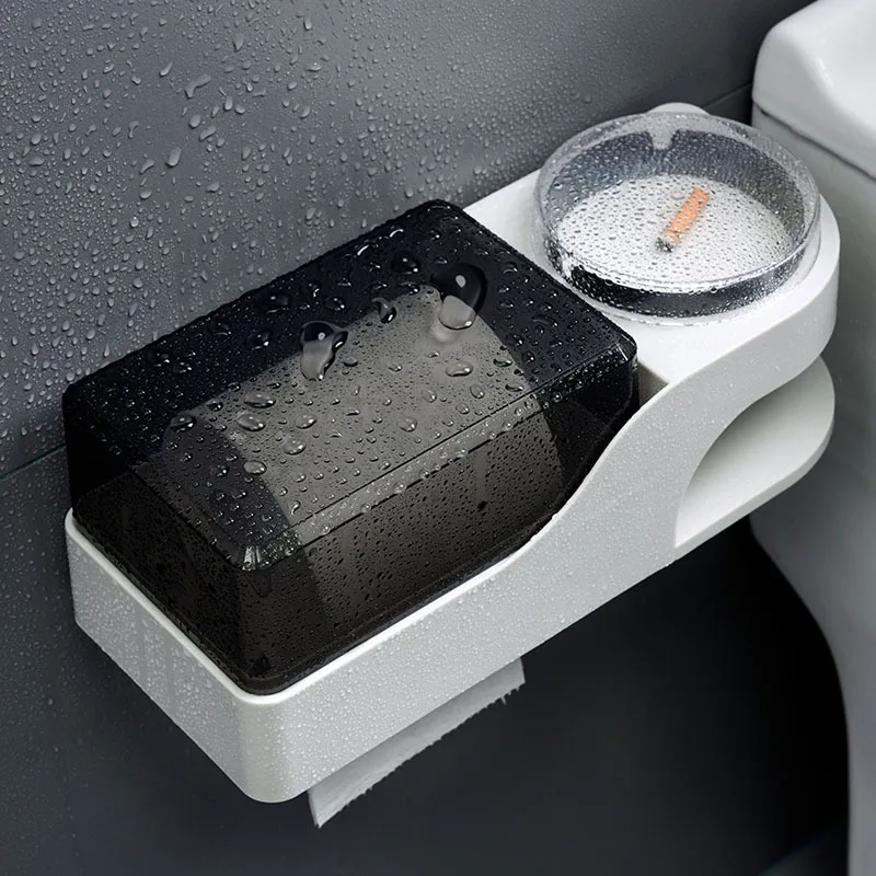 Настенный водонепроницаемый держатель для туалетной бумаги с пепельницей | Дом и