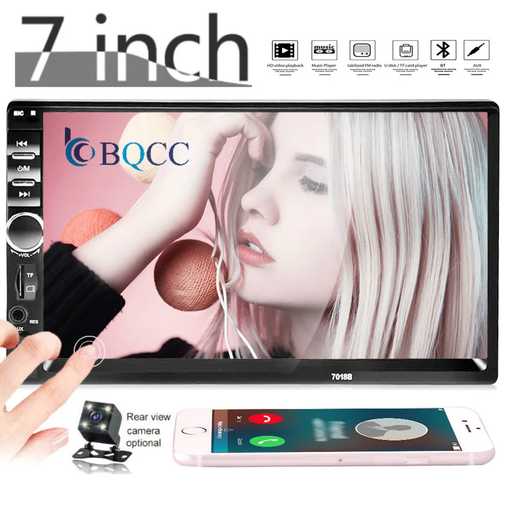 Универсальный мультимедийный плеер 2din стерео 7 дюймовый сенсорный экран FM видео