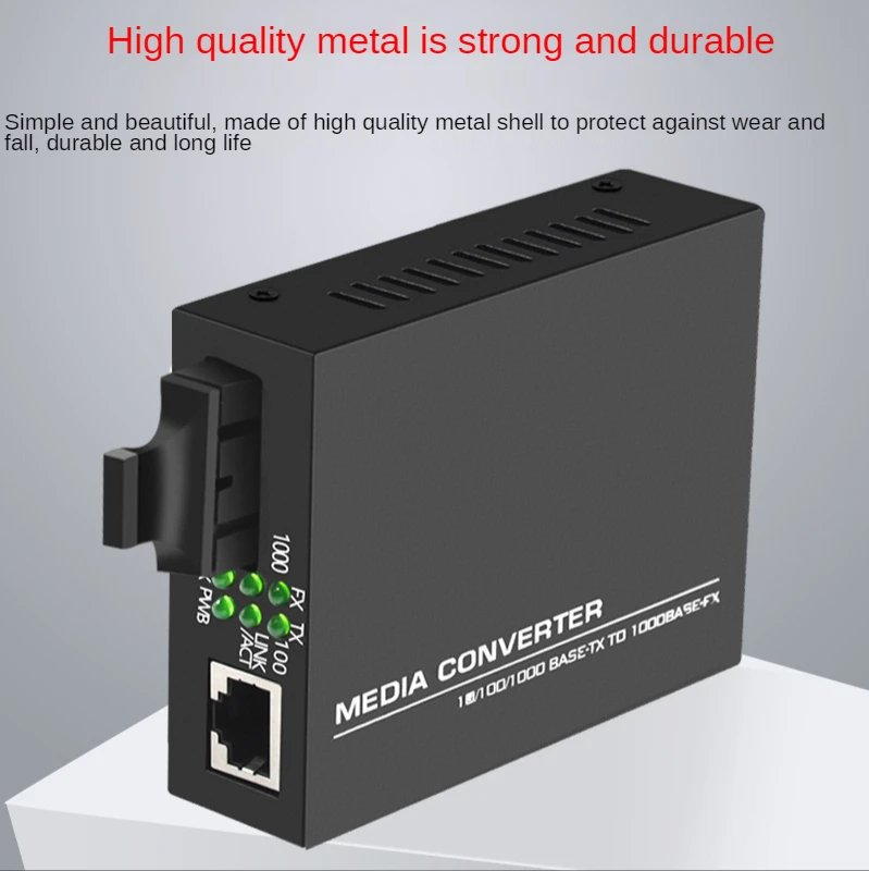 Gigabit Media Converter Single Mode Dual Fiber Optical Fiber Transceiver Photoelectric Converter High Quality