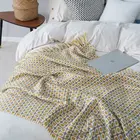 Пасторальный клетчатый чехол, вязаное одеяло для дивана, кровати, декоративное одеяло с кисточками, дорожная шаль для ТВ, воздушное одеяло s