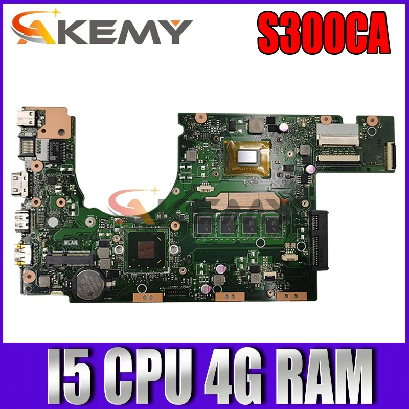 

Akemy S300CA Laptop motherboard for ASUS VivoBook S300CA S300C S300 Test original mainboard 4G RAM I5 CPU